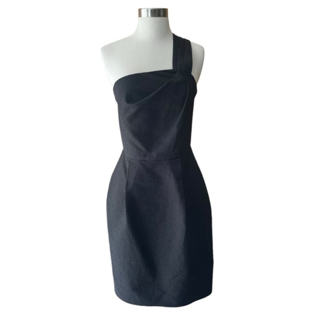 Amaya Arzuaga | Spanish Designer one shoulder black cocktail dress women XS EU38